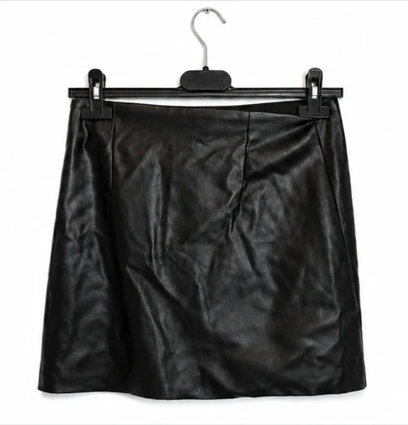 Jupe simili cuir Don’t Call Me Jennyfer S – Zwart, rechte snit, trendy rits – photo 3